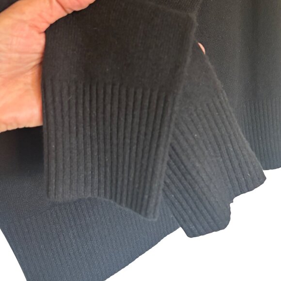 Tory Burch Womens Wool Cashmere Sweater Size S Ribbed Gold Logo Buttons Designer - Picture 10 of 10